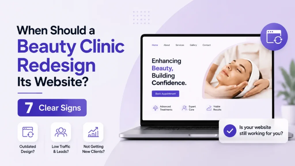 beauty clinic website redesign