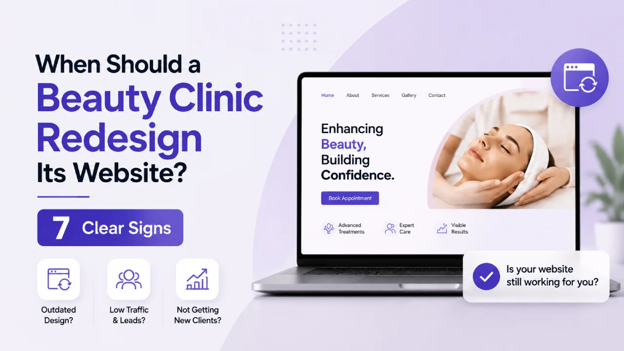 beauty clinic website redesign